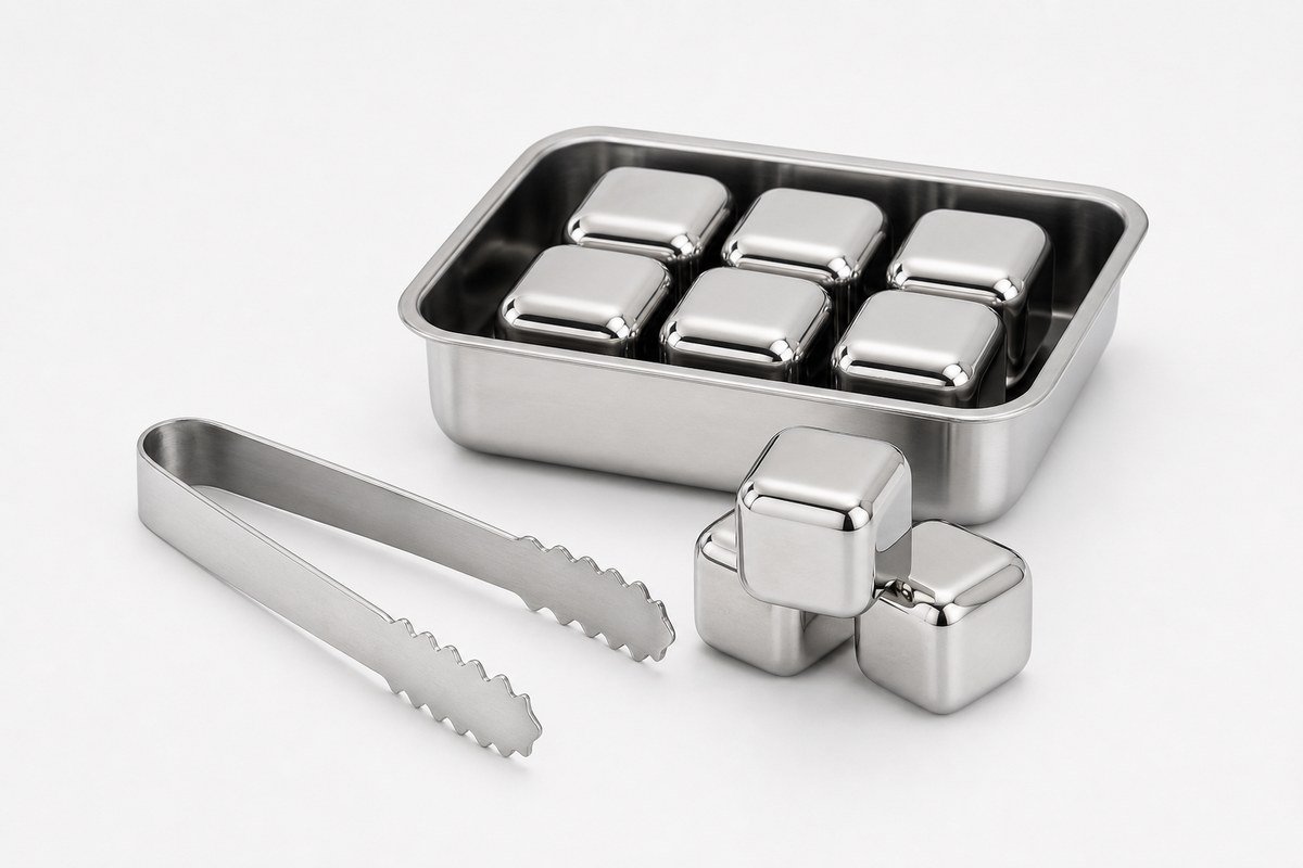 Reusable stainless steel ice cubes