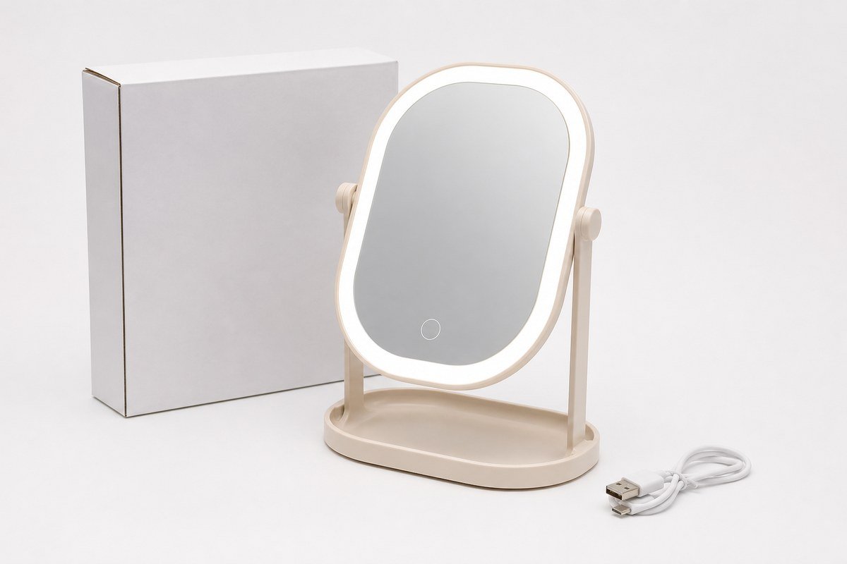LED vanity mirrors with rechargeable batteries